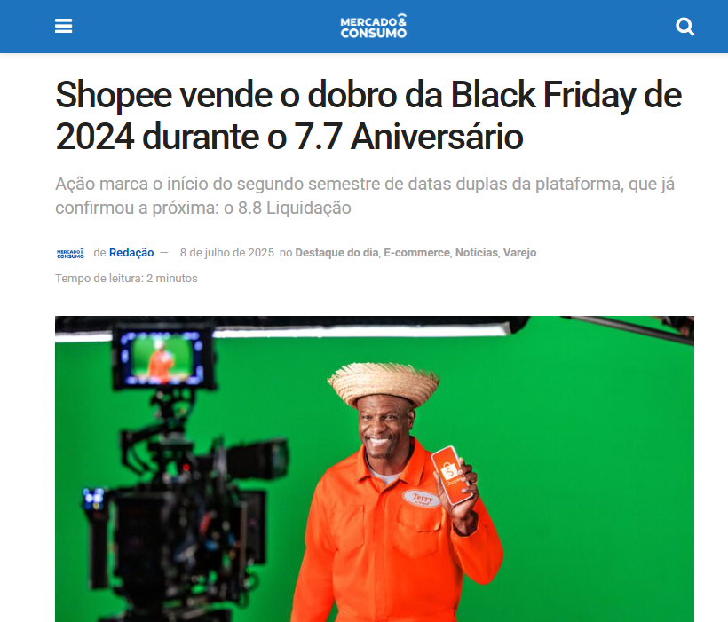 Shopee 7.7大促销售额达去年黑五2倍